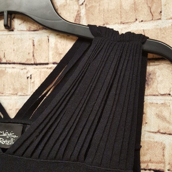 Christina Rotelli Sweater Tank Top BLACK Size Med   NWOT - Picture 2 of 8